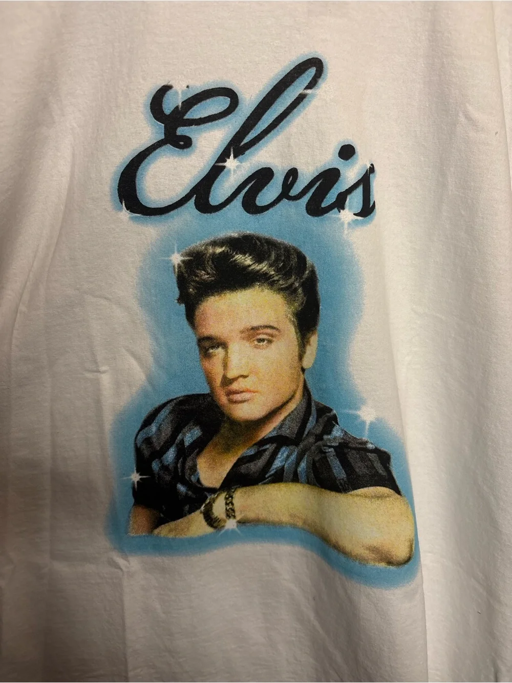 White Elvis Graphic Short Sleeve Tee - Picture 4 of 4